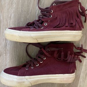 Girls Fringe Vans size 1.5